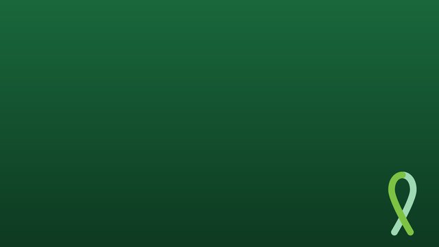 Dark green background with a green ribbon and no text