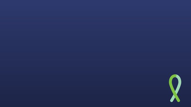 Indigo background with a green ribbon and no text